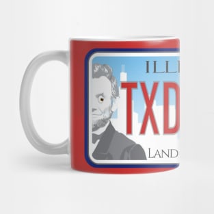 Illinois Land of Liberals Taxes to Death License Plate Mug